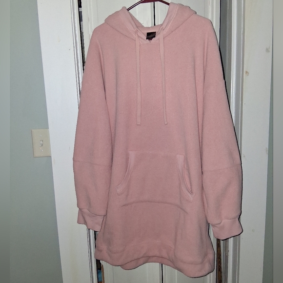 Cuddl Duds Tops - Cuddl Duds Soft Pink Hoodie Dress for Women